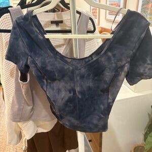 Lululemon Align Tee Women's Blue and Purple Crop-top